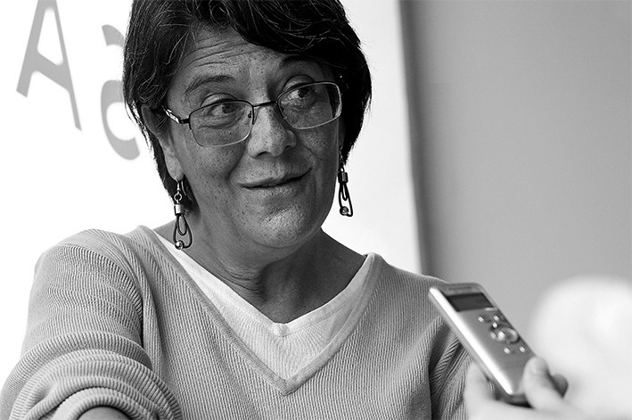 María Ximena Machicao Barbery, fotografiada en Donostia por Nora Arroita.