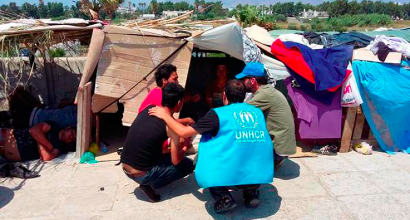 Centro de recepción de refugiados en Kos, Grecia. ACNUR.
